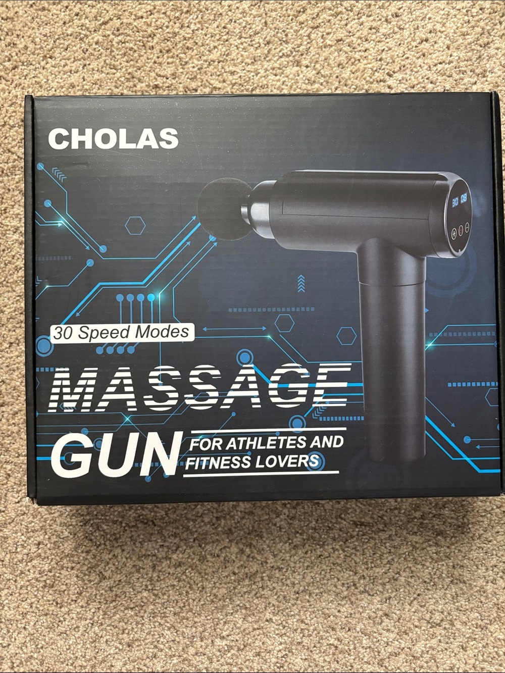 Cholas - Black Massage Gun — In Box 30-Speed Percussion Massager